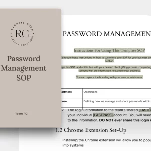 Password Management SOP