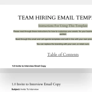 Team Hiring Email Templates